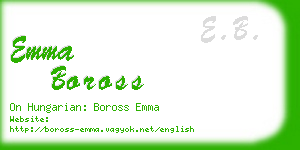 emma boross business card